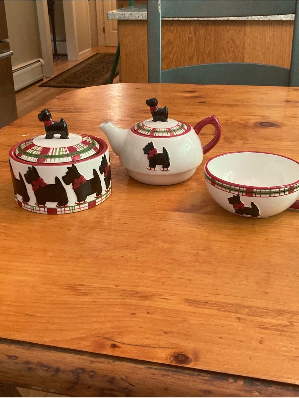 Scottie tea set 3 pc.